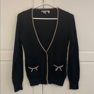 Black and taupe work cardigan